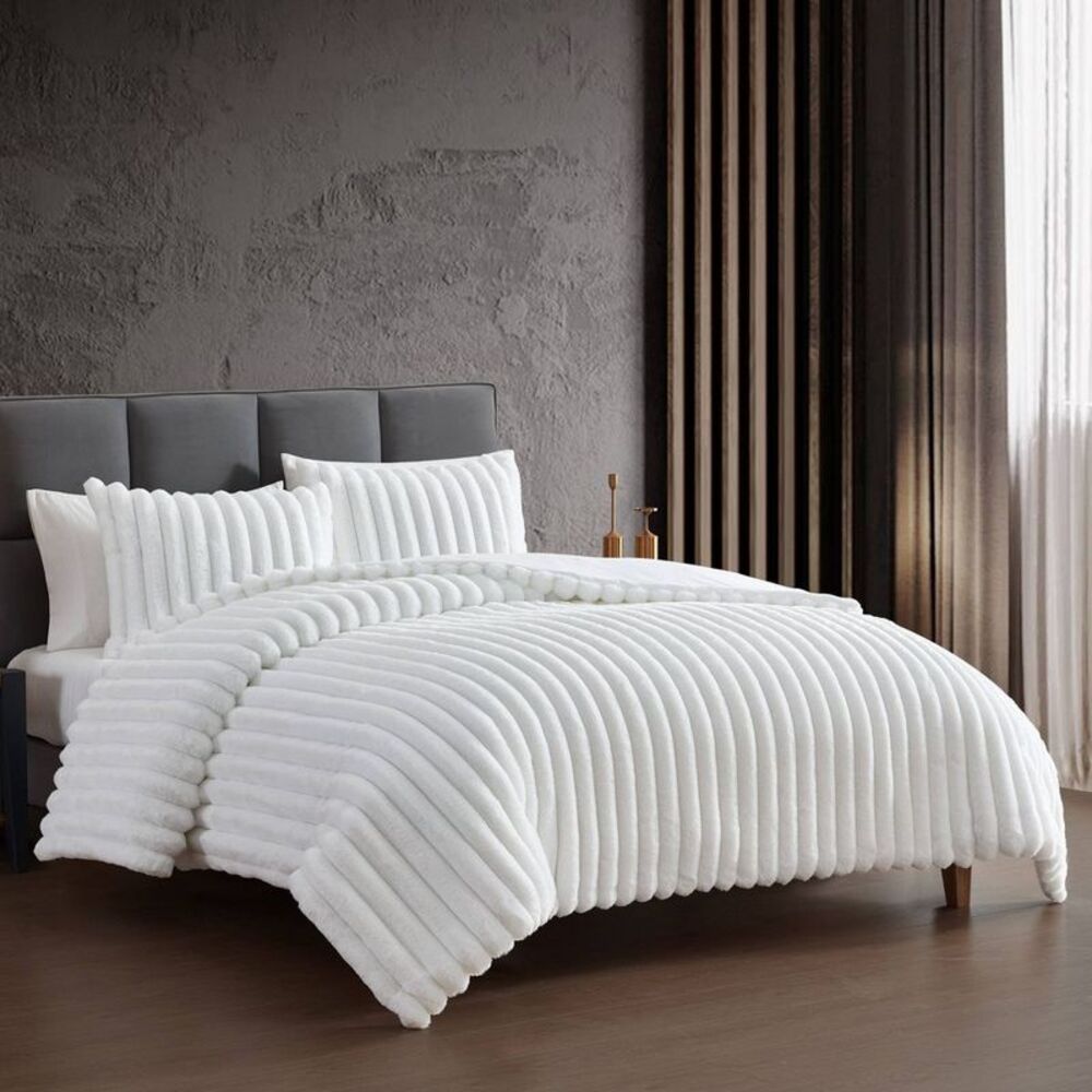 Hallmart Collectibles 3pc Queen Comforter Set Ivor Off-White